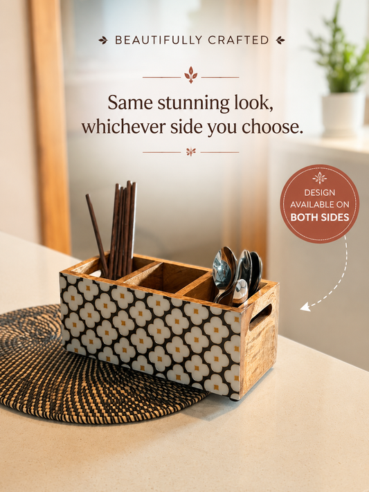 Cutlery Holder Rose Grid