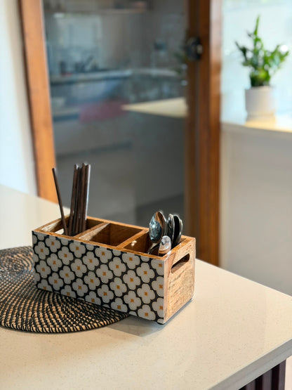 Cutlery Holder Rose Grid