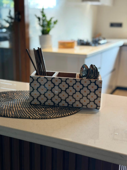 Cutlery Holder Rose Grid