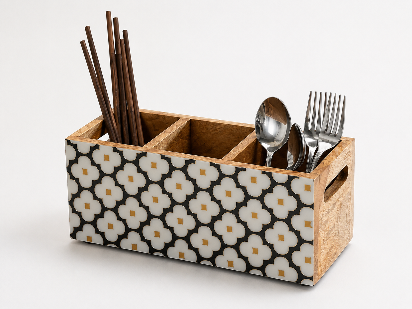 Cutlery Holder Rose Grid