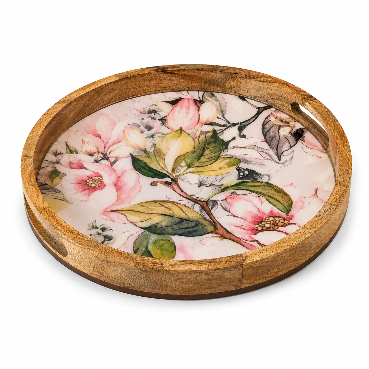 New Grey Round Tray
