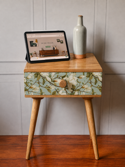 Magnolia Mango Wood Bedside Table with Drawer