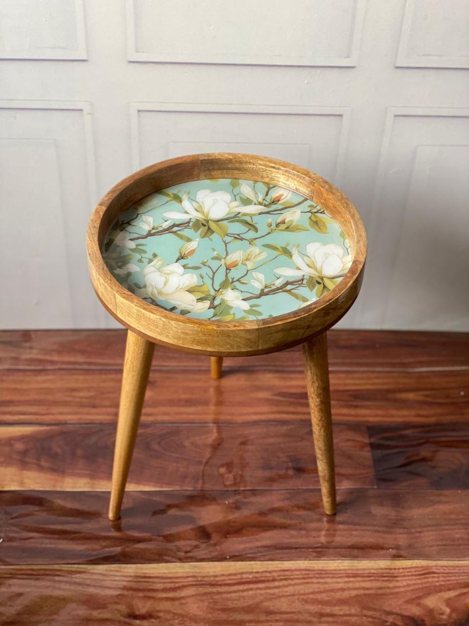 Green magnolia epoxy Table