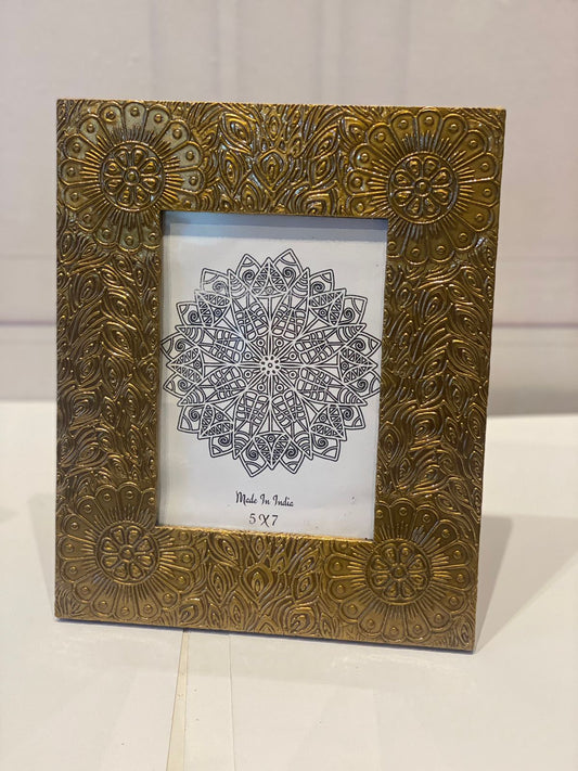Golden Petal Photo Frame