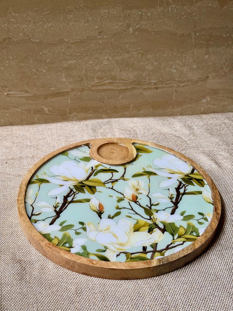Magnolia Bloom Chip and Dip Platter