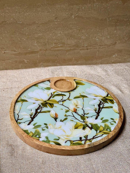 Magnolia Bloom Chip and Dip Platter