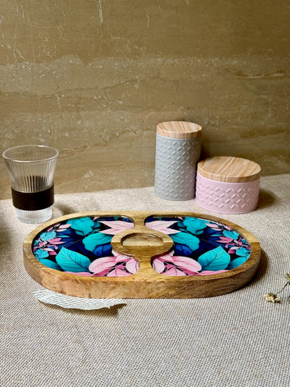 Bordeaux Artisan Wood Tray with Dip