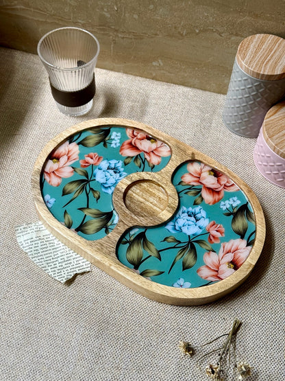 Bordeaux Artisan Wood Tray with Dip 2