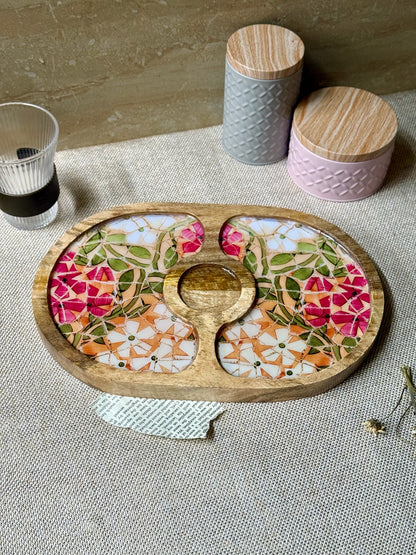 Bordeaux Artisan Wood Tray with Dip 3