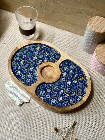 Bordeaux Artisan Wood Tray with Dip 5