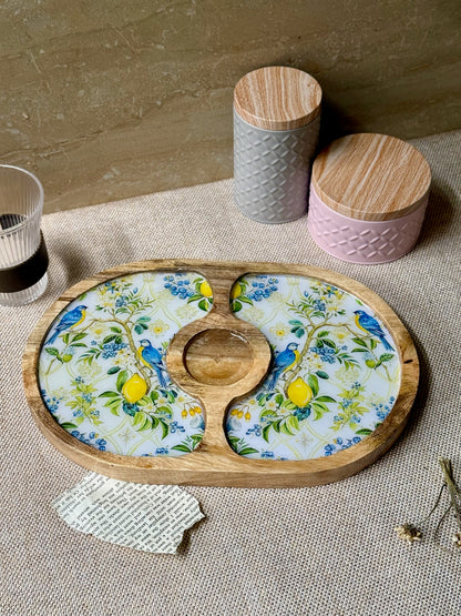 Bordeaux Artisan Wood Tray with Dip 4