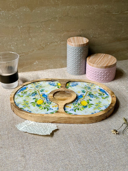 Bordeaux Artisan Wood Tray with Dip 4