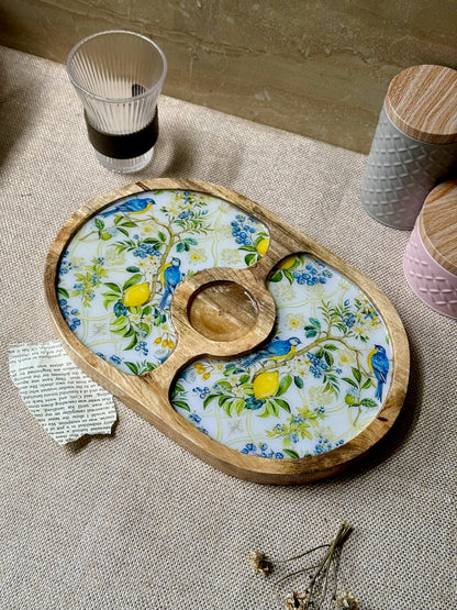 Bordeaux Artisan Wood Tray with Dip 4