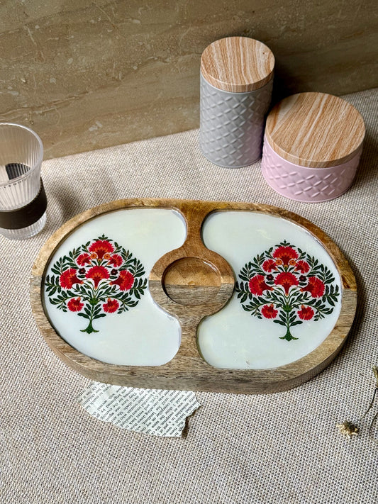 Bordeaux Artisan Wood Tray with Dip 7