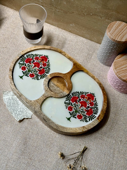 Bordeaux Artisan Wood Tray with Dip 7