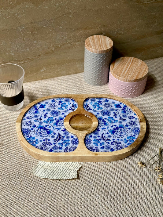 Bordeaux Artisan Wood Tray with Dip 8