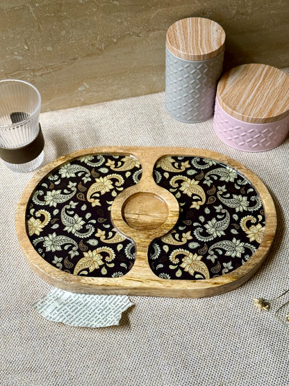 Bordeaux Artisan Wood Tray with Dip 9