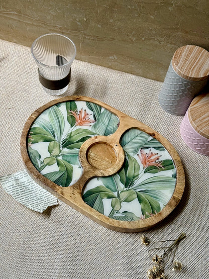 Bordeaux Artisan Wood Tray with Dip 10