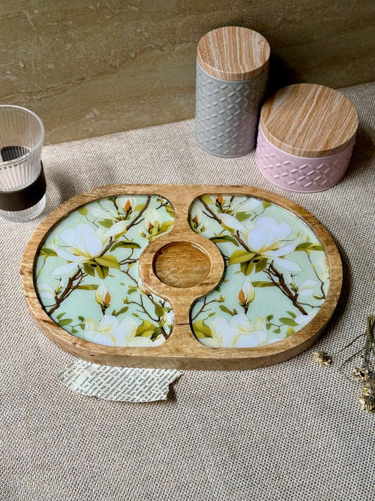 Bordeaux Artisan Wood Tray with Dip 11