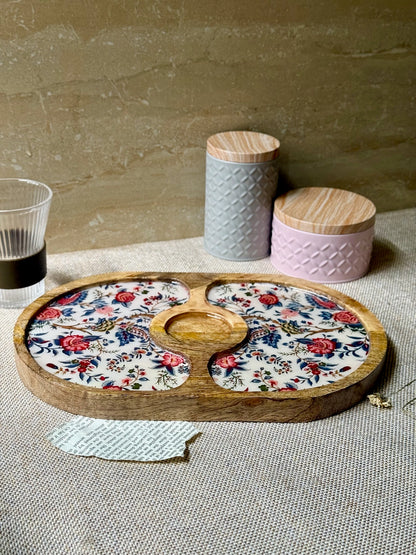Bordeaux Artisan Wood Tray with Dip 12