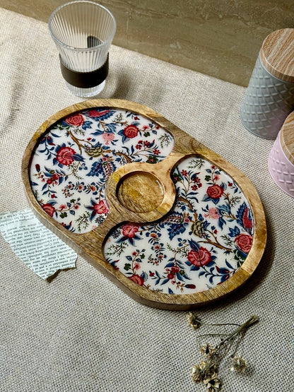 Bordeaux Artisan Wood Tray with Dip 12