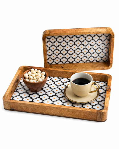 Wooden Serving Tray Set (Set of 2)