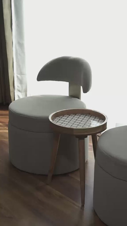 Mangowood Accent Table Gold Foil